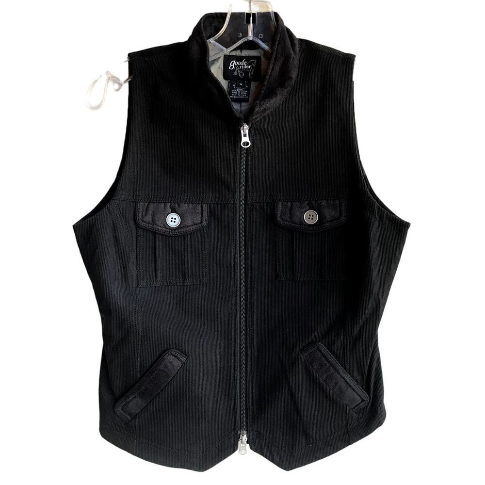 Goode Rider Black Equestrian Vest Riding Outdoors Horse Girl Dressage size M